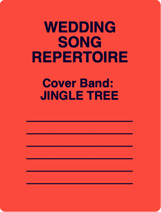WEDDINGSONGREPERTOIRECover Band: JINGLE TREE